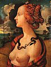 Piero Di Cosimo Canvas Paintings - Portrait of Simonetta Vespucci